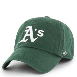 47 Dark Green Cap with White Accents